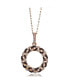 ფოტო #1 პროდუქტის Suzy Levian Sterling Silver Cubic Zirconia Interlocked Circle Pendant Necklace