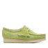 Фото #1 товара Clarks Wallabee 26172726 Womens Green Suede Oxfords & Lace Ups Casual Shoes