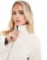 Фото #2 товара ASOS DESIGN Petite funnel jacket in cream boucle