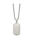 ფოტო #2 პროდუქტის Polished Laser Cut Edges Dog Tag on a Rope Chain Necklace