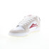 Lakai Telford Low Chocolate Mens White Suede Skate Inspired Sneakers Shoes