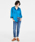 Фото #1 товара Women's Satin Pajama Top, Created for Macy's