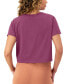 ფოტო #2 პროდუქტის Women's Tailgate Cropped Loose-Fit T-Shirt