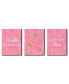 Фото #1 товара Pink Twinkle Twinkle - Wall Art Decor - 7.5 x 10 inches - 3 Prints