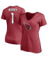 Фото #1 товара Women's Kyler Murray Cardinal Arizona Cardinals Player Icon Name and Number V-Neck T-shirt