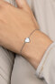 Фото #3 товара Minimalist silver bracelet Heart BRC123W