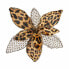 Decorative Flower Leopard Brown 35 x 35 x 35 cm (6 Units)