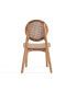 Versailles 4-Piece Round Ash Wood and Natural Cane Dining Chair