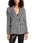 Avantlook Frayed Blazer Women's Black Xs