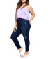 Фото #6 товара Trendy Plus Size High Rise Ripped Skinny Jean