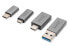 Фото #2 товара DIGITUS USB Adapter Set - 4-piece - Grey