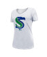 ფოტო #3 პროდუქტის Women's White Seattle Seahawks City Originals V-Neck T-shirt