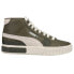 Фото #1 товара Puma Cali Star High Top Womens Green, Off White Sneakers Casual Shoes 381610-02