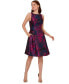 Фото #1 товара Women's Floral-Jacquard Sleeveless Fit & Flare Dress