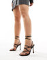 Фото #2 товара ASOS DESIGN Wide Fit Native strappy heeled sandals in black