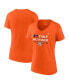 Фото #1 товара Women's Orange Houston Astros 2023 Postseason Locker Room V-Neck T-shirt