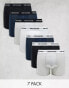 ONLY & SONS 7 pack trunks in black grey navy & white Черный, XS - W28 - фото #1