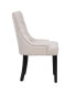 Фото #11 товара Upholstered Wingback Button Tufted Dining Chair Set of 2