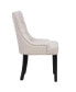 Фото #9 товара Upholstered Wingback Button Tufted Dining Chair Set of 2