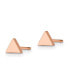 ფოტო #2 პროდუქტის Stainless Steel Polished Rose IP-plated Triangle Earrings
