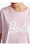 XSIDE Bisiklet Yaka Barbie Baskılı Kısa Kollu Kadın Tişört