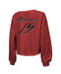ფოტო #3 პროდუქტის Women's Threads Patrick Mahomes Red Kansas City Chiefs Name and Number Off-Shoulder Script Cropped Long Sleeve V-Neck T-shirt
