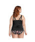 Фото #3 товара Plus Size Long Adjustable V-neck Underwire Tankini Swimsuit Top