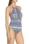 Фото #4 товара Tommy Bahama Women's 173011 Riviera Tiles Reversible One-Piece Swimsuit Size 6