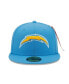 Фото #4 товара Men's X Alpha Industries Powder Blue Los Angeles Chargers Alpha 59Fifty Fitted Hat