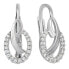 Фото #1 товара Fashion earrings made of white gold with crystals 239 001 00797 07