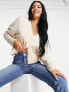 Фото #4 товара ASOS DESIGN Tall button through fluffy boxy cardi in oatmeal