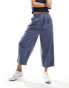 Фото #4 товара ASOS DESIGN cord cropped balloon trousers in blue