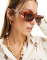 Фото #2 товара Object rectangle frame sunglasses in spiced tortoiseshell