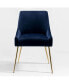 Фото #1 товара Upholstered Performance Velvet Accent Chair With Metal Leg