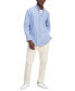 Фото #4 товара Men's Classic Fit Long-Sleeve Button-Down Striped Poplin Shirt