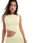 Фото #2 товара ASOS DESIGN slinky cut out maxi dress in lemon