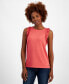 ფოტო #1 პროდუქტის Women's Solid-Color Textured Ruffled Tank Top