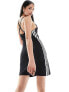 Фото #5 товара adidas Originals three stripe mini dress in black