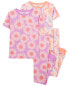 Фото #5 товара Kid 4-Piece Daisy 100% Snug Fit Cotton Pajamas 10