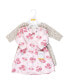 Baby Girls Cotton Dresses, Blush Rose Leopard