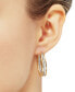 ფოტო #2 პროდუქტის Triple Hoop Earrings in 10k Two-Tone Gold (25mm)
