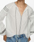 ფოტო #1 პროდუქტის Women's Decorative Embroidery Cotton Blouse