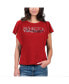 ფოტო #1 პროდუქტის Women's Red Washington Nationals Crowd Wave T-shirt