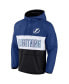 Men's Blue, Black Tampa Bay Lightning Backhand Shooter Defender Anorak Raglan Hoodie Quarter-Zip Jacket