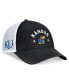 ფოტო #1 პროდუქტის Men's Black/White Kansas Jayhawks Free Kick Trucker Adjustable Hat