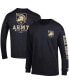 Men's Black Army Black Knights Team Stack Long Sleeve T-shirt