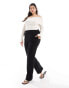 Фото #2 товара Only Curve wide leg trousers in black