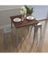 Фото #3 товара Ardennes 31.5 Steel Indoor Contemporary Table With Square Rustic Wood Top