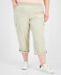 Фото #4 товара Plus Size Mid Rise Pull-On Cargo Capri Pants, Created for Macy's