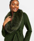 Фото #6 товара Women's Wool Blend Belted Coat